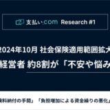 中小企業経営者の約8割が、社会保険適用範囲拡大に対して「不安や悩みがある」と回答。主に「社会保険料納付の手間」「負担増加による資金繰りの悪化」が不安要素に