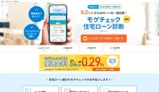 住宅ローン比較診断サービス「モゲチェック」だけの特別ローン商品、年0.29%変動金利を案内開始