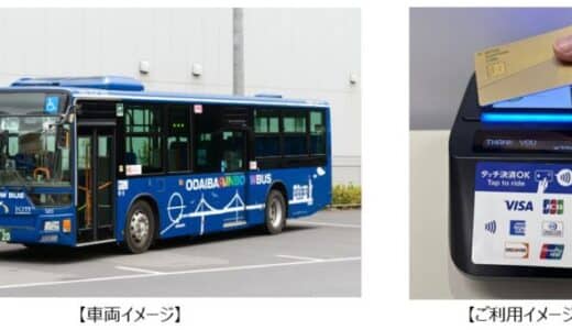 お台場レインボーバスでクレジットカードやデビットカード等のタッチ決済による乗車サービスを開始します