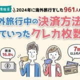 【2024年に海外旅行に行った961人に調査】旅行中の決済は約4人に3人がクレカを利用！