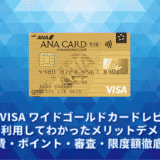 ANA VISA ワイドゴールドカードレビュー。実際に利用してわかったメリットデメリット・年会費・ポイント・審査・限度額徹底解説